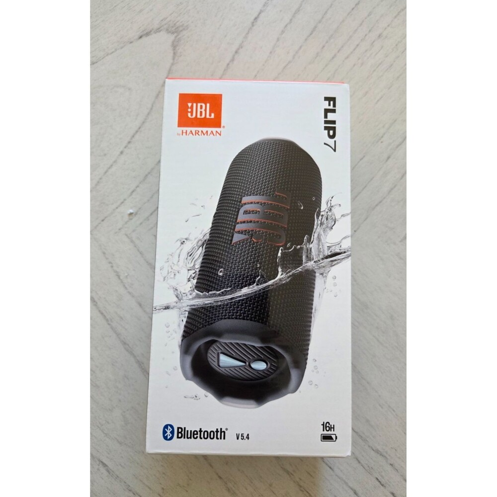 JBL Flip 7 Portable Waterproof Bluetooth Speaker - Black, Brand New